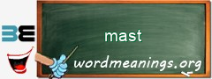 WordMeaning blackboard for mast